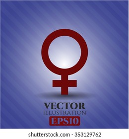 Female vector icon or symbol