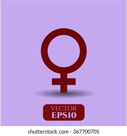 Female vector icon or symbol