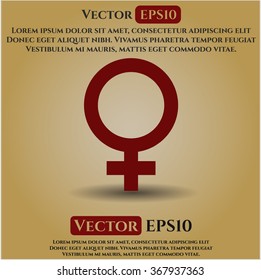 Icono o símbolo del vector femenino