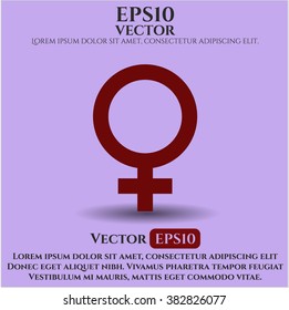 Icono o símbolo del vector femenino