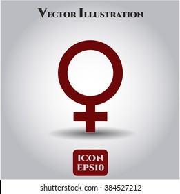 Female vector icon or symbol
