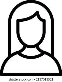female Vector illustration on a transparent background. Premium quality symbols. Stroke vector icon for concept and graphic design.