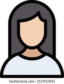 weibliche Vektorgrafik auf transparentem Hintergrund. Symbole in Premium-Qualität. Schlagt das Vektorsymbol für Konzept und Grafikdesign.