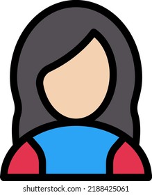 female Vector illustration on a transparent background.Premium quality symmbols.Stroke vector icons for concept and graphic design.