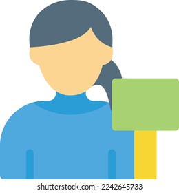 female  Vector illustration on a transparent background. Premium quality symmbols. Line Color vector icons for concept and graphic design.