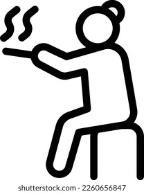 ilustración hembra vectora en un fondo transparente. Símbolos de calidad superior. Iconos vectoriales de línea delgada para el diseño de conceptos y gráficos. 
