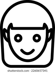 female Vector illustration on a transparent background. Premium quality symmbols. Thin line vector icons for concept and graphic design. 
