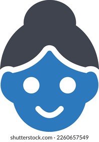 ilustración hembra vectora en un fondo transparente. Símbolos de calidad superior. Iconos vectoriales de línea delgada para el diseño de conceptos y gráficos. 
