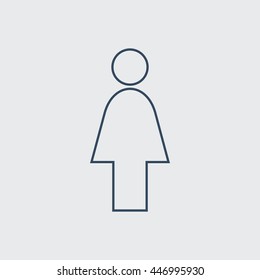 Female Vector Line Icon. Eps.-10.