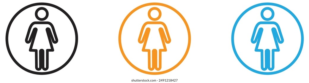 Female vector logo set collection for web app ui