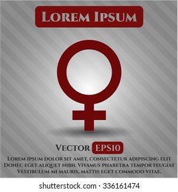 Símbolo vectorial femenino