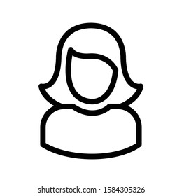 female vector  thin line icon 