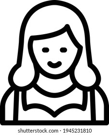 female vector thin line icon