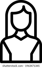 weibliches Vektorgrafiksymbol
