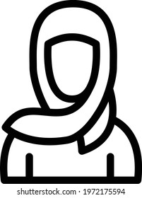 female vector thin line icon