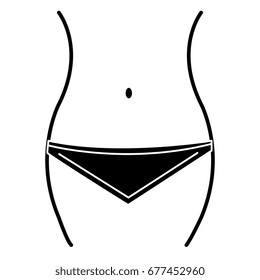 Female waist figure icon