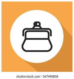 Female wallet vector icon