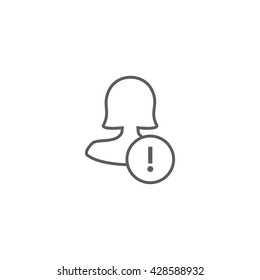 Female Warn User Icon