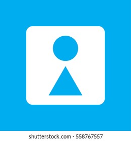 female WC icon illustration isolated vector sign symbol