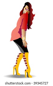Female wearing boots
