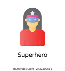 A female wearing eye mask on her face depicting superhero vector