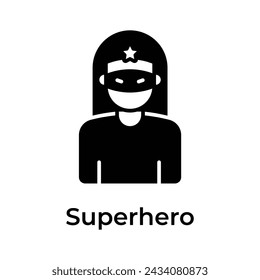 A female wearing eye mask on her face depicting superhero vector