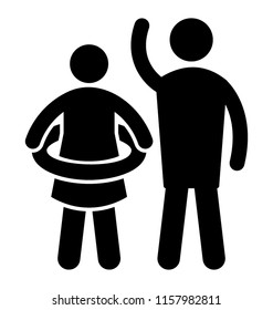 
A female wearing hoop on belly depicting hoop activity 
