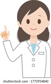 Las mujeres usan blanco explicando los puntos.