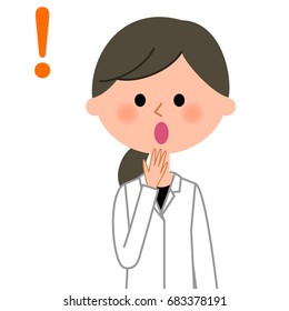 The female of the white coat,Be surprised