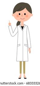 The female of the white coat,Finger pointing