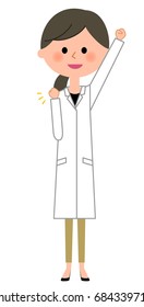 The female of the white coat,Victory Pause