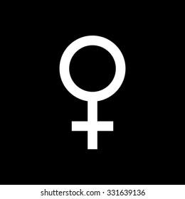 Female - white vector icon