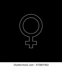 Female  - white vector icon