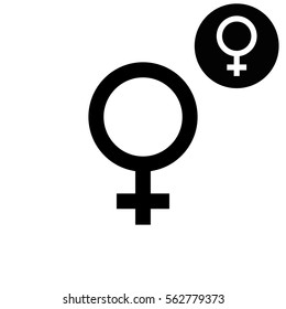 Female  - white vector icon