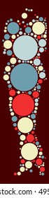 Female white-collar workers shape vector design by color point