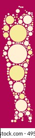 Female white-collar workers shape vector design by color point
