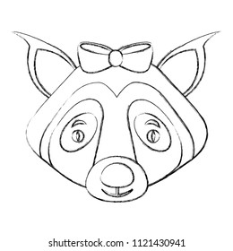 female wolf animal isolated icon