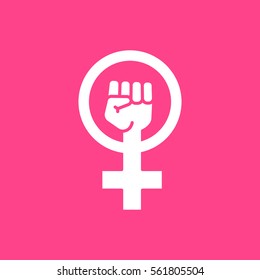 Female Woman Feminism Protest Hand Icon