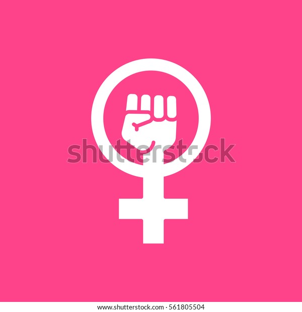 Female Woman Feminism Protest Hand Icon Stock Vector Royalty Free