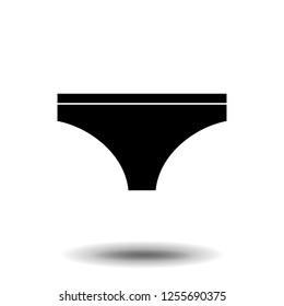 Female woman lady cute panties. Vector flat illustration icon design. Isolated on white backround. Underwear,girl underpants concept