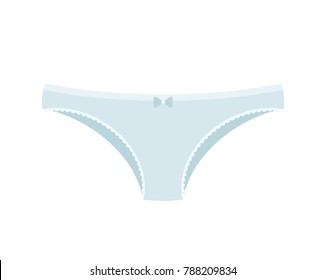 Female woman lady cute panties. Vector flat cartoon illustration icon design. Isolated on white backround. Underwear,girl underpants concept