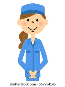 The female of the work arrive,Greeting