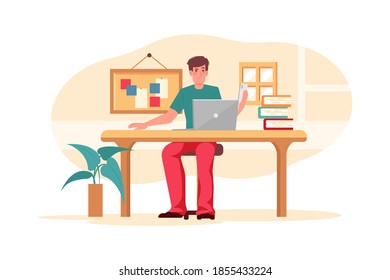 Female worker found solution of problem Vector Illustration concept. Flat illustration isolated on white background.