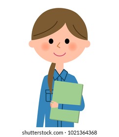 Female worker, Having files