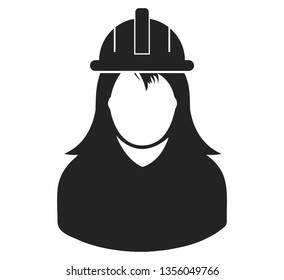 Female worker Icon. Flat style vector EPS.