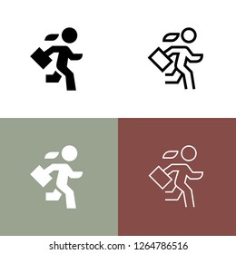 Female Worker Icon Set