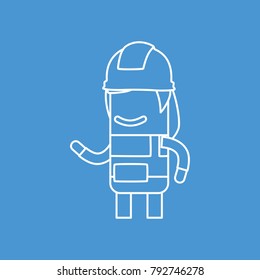 Female worker icon, vector illustration design. Construction characters collection.
