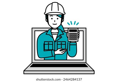 Female worker proposing a quote online