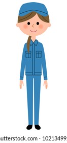 Female worker, Smile
