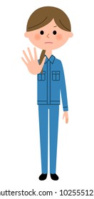 Female worker, To stop